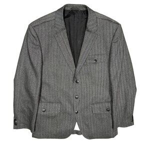 Hugo Boss Hunting Jacket "The Force" Herringbone Sport Coat Blazer Wool Grey 44R